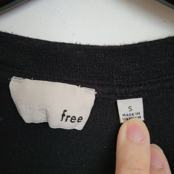 Wilfred Free Black Soft Knit Crewneck Long Sleeve Shift Sweater Dress Size Small - Picture 8 of 11